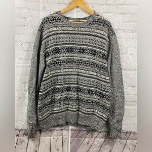 Weatherproof Vintage Men's Size XL Fair Isle The Holiday Pull Over Sweater